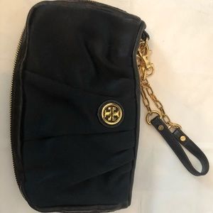Tory Burch Black Silk Wristlet